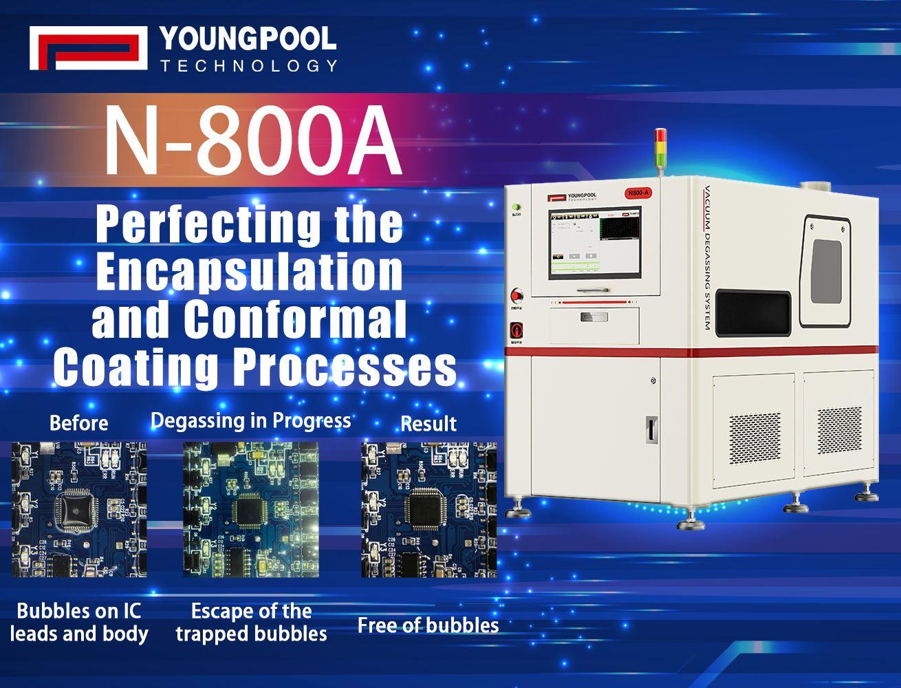 Youngpool Technology N-800A 진공 탈기 기계: 분배 및 코팅 공정을 위한 품질 보증